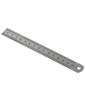 Kraf Çelik Cetvel 15 cm. Inch Ölçülü