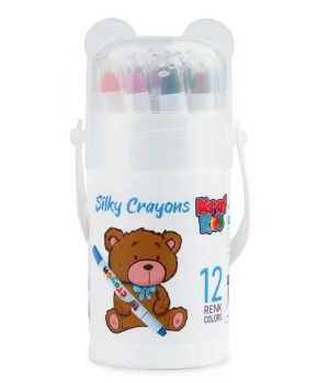 Kraf Kids Silky Crayon Çevirmeli Mum Pastel Boya 12 Renk