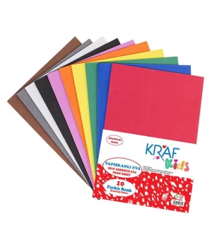 Kraf Kids Yapışkanlı Eva 50x70 cm. 10 Renk