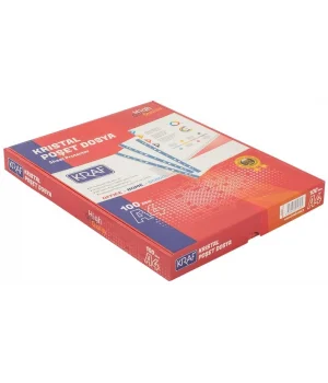 Kraf Kristal Poşet Dosya A4 100lü Paket