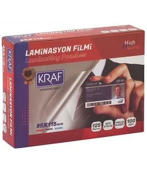 Kraf Laminasyon Filmi 85x115 mm 125 Micron 100lü