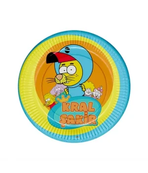 Kral Şakir Aksiyon Karton Tabak 23cm