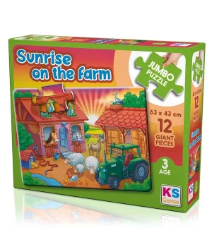 KS Games Sunrise On The Farm 12 Parça Puzzle
