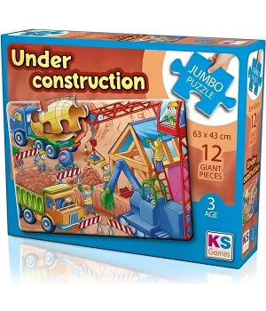 KS Games Under Construction Jumbo 12 Parça Puzzle