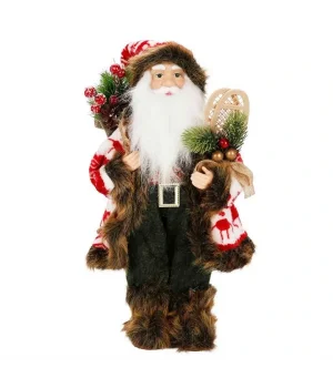 Kürklü Noel Baba Dekoratif Biblo 41 cm