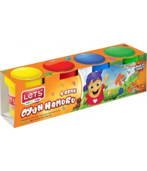 Lets Oyun Hamuru 4 Renk x 460 gr.
