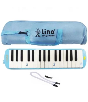 Lino 32 Tuşlu Bez Çantalı Melodika Pastel Mavi