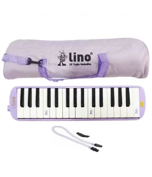 Lino 32 Tuşlu Bez Çantalı Melodika Pastel Mor