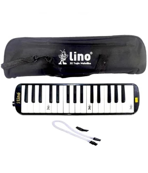 Lino 32 Tuşlu Bez Çantalı Melodika Siyah