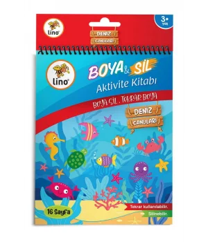 Lino Boya & Sil Aktivite Boyama Kitabı A5 Denizaltı