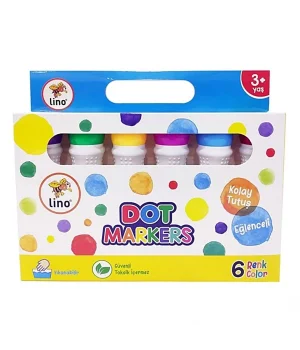 Lino Dot Markers 6'lı Yıkanabilir