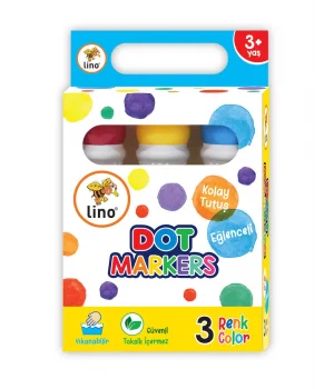 Lino Dot Markers Yıkanabilir Keçeli Boya Kalemi 3 Renk