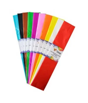 Lino Lüx Krapon Kağıdı 50x200 Cm.Karışık 10 Renk (PA-014)