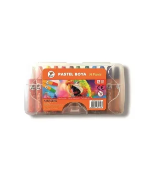 Lino Yağlı Pastel Boya 12 Renk Plastik Kutu