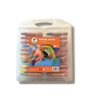 Lino Yağlı Pastel Boya 36 Renk Plastik Kutu