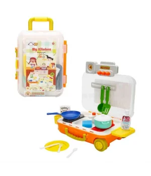Little Chef Çekçekli Bavul Mutfak Seti 24 Parça