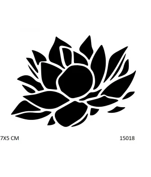 Lotus Çiçeği Geçici Dövme Şablonu