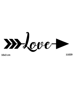 Love Aşk Oku Geçici Dövme Şablonu
