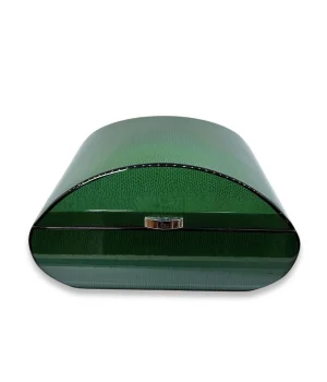 Lubinski İtaly Oval Humidor Puro Kutusu Lizard Yeşil 60s