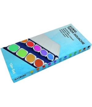 Lukas - Nerchau Opak Sulu Boya Seti 12 Disk + 1 Tüp