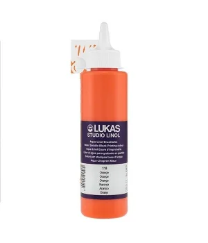 Lukas Studio Su Bazlı Linol Baskı Boyası 250 ml. Orange