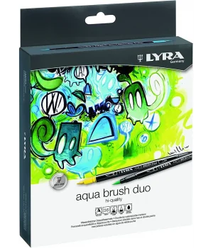 Lyra Aqua Brush Duo Çift Taraflı Fırça Uçlu Çizim Kalemi Seti 36 Renk