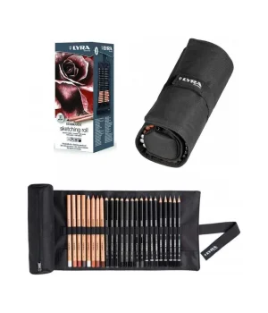 Lyra Rembrandt Sketching Set Karakalem Eskiz Seti 24lü Rulo