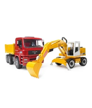 Man Damperli Kamyon Ve Liebherr Ekskavatör
