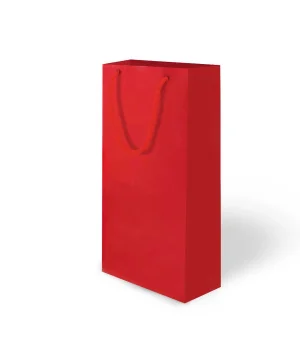 Mat Kırmızı Karton Çanta 12x35