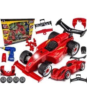 Matkaplı Formula F1 Araba Modifiye Seti Sesli Işıklı Sök Tak