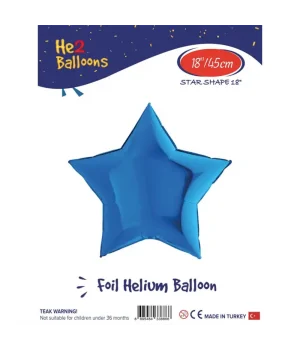 Mavi Yıldız Folyo Balon 18