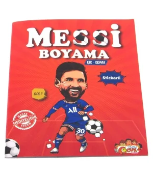 Messi Çıkartmalı Maskeli Boyama Kitabı