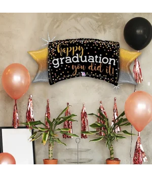 Metallic Ombre Graduation Grabo Folyo Balon 46