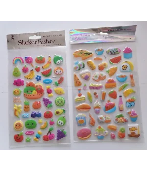 Meyve Şenliği 3D Kabartmalı Sticker Çıkartma seti