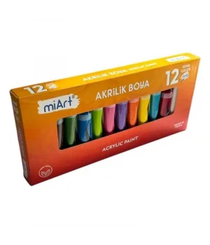 Miart Akrilik Boya Seti 15 ml. x 12 Renk Tüp (EN71-3)