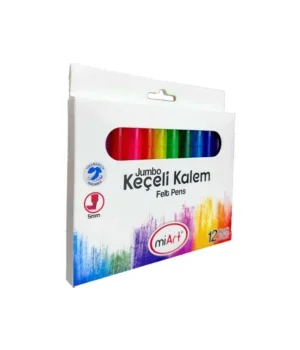 Miart Jumbo Keçeli Kalem 12 Renk