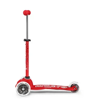 Micro Mini Deluxe LED 3 Tekerlekli Scooter Kırmızı