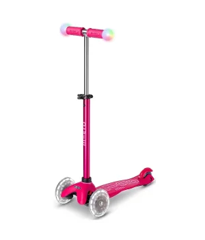Micro Mini2Grow Deluxe Magic LED 3 Tekerlekli Scooter Pink