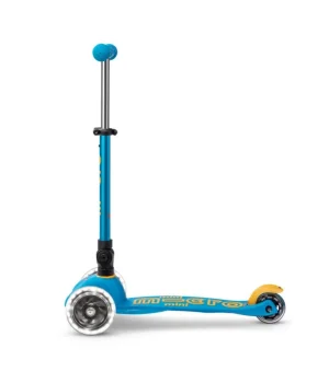 Mini Micro Scooter Deluxe Foldable Led Ocean Blue