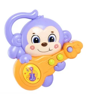 Minibo Sesli ve Işıklı Gitar Çalan Maymun