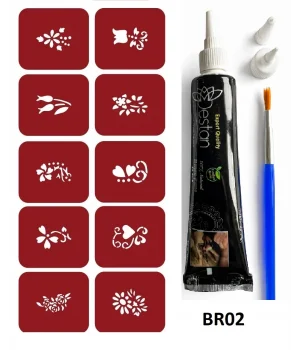 Minimal Kınalı Geçici Dövme Yapma Seti br002k