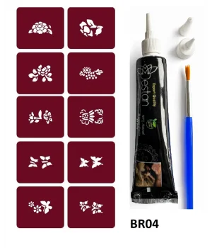 Minimal Kınalı Geçici Dövme Yapma Seti br005k
