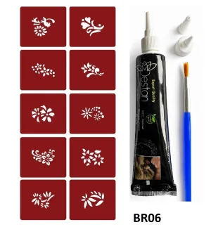 Minimal Kınalı Geçici Dövme Yapma Seti br006k