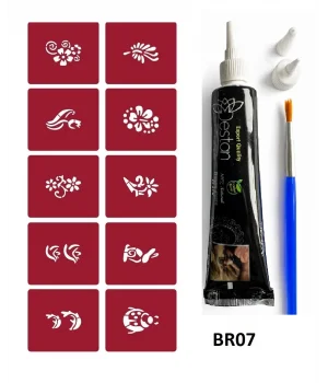 Minimal Kınalı Geçici Dövme Yapma Seti br007k