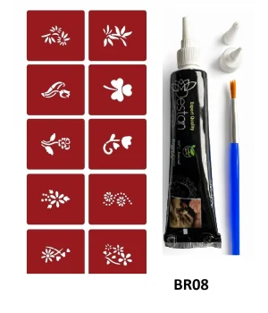 Minimal Kınalı Geçici Dövme Yapma Seti br008k
