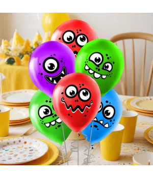 Monster Baskılı Karışık Renk Balon 11