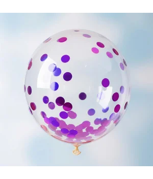 Mor Balon Süsleme Pulu