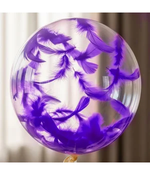 Mor Balon Süsleme Tüyü