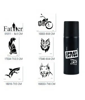 Motor Ve Köpek Sprey Dövme Seti Spray Tatto