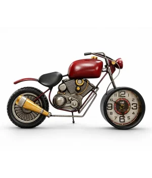 Motosiklet Tasarımlı Metal Duvar Saati Alk5791